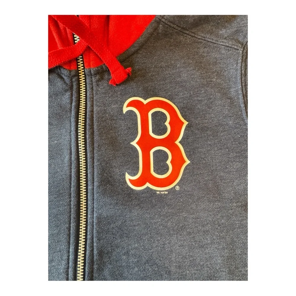 Boston Red Sox Nike Full Zip Hoodie Sweatshirt Red Blue with Zipper Women's XL